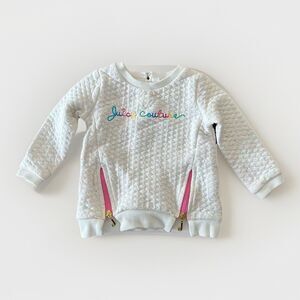 Juicy Couture Size 12 Months Baby Sweater Rainbow Embroidered Brand Quilted